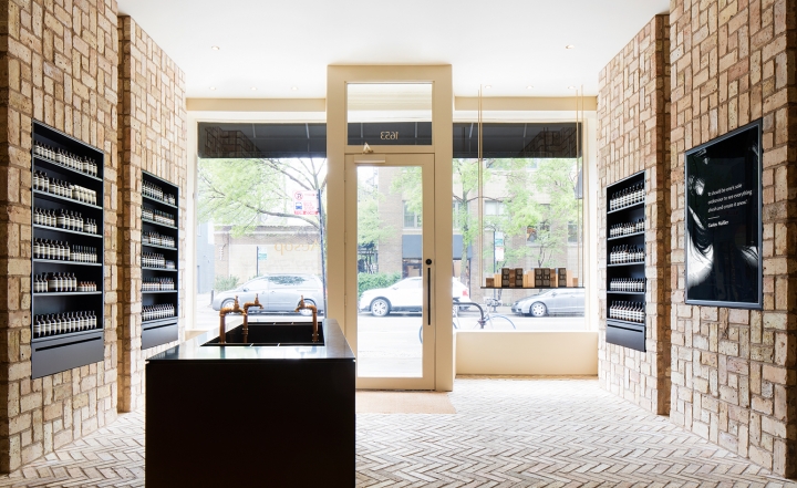 Aesop Chicago designed by Norman Kelley using reclaimed bricks