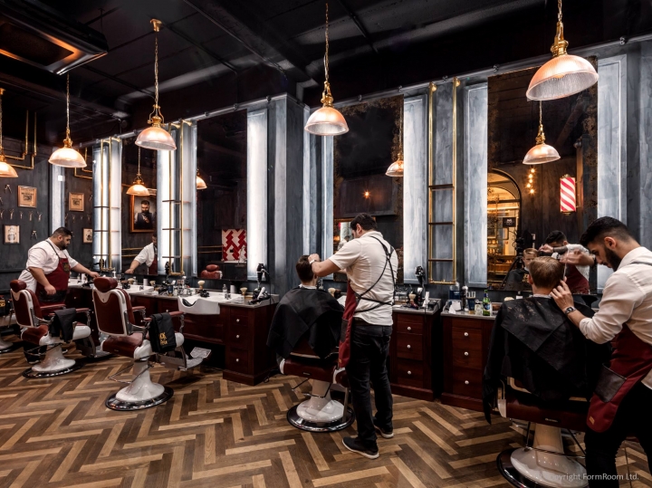 Jack The Clipper flagship barbershop on Bow Lane London by FormRoom
