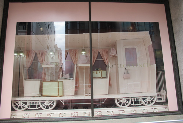 monochromatic windows display -  Bottega Veneta