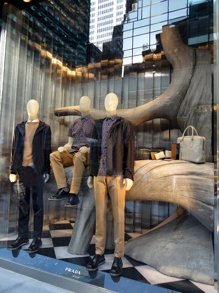 Prada display NYC